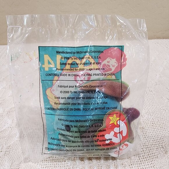 2000 TY TEENIE BEANIE BABIES McDonald's Happy Meal CORAL THE FISH #14 Plush NIP - Picture 2 of 4
